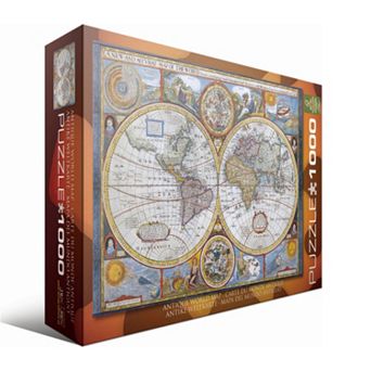 Eurographics Puzzles 1000 pc Antique World Map Jigsaw Puzzle