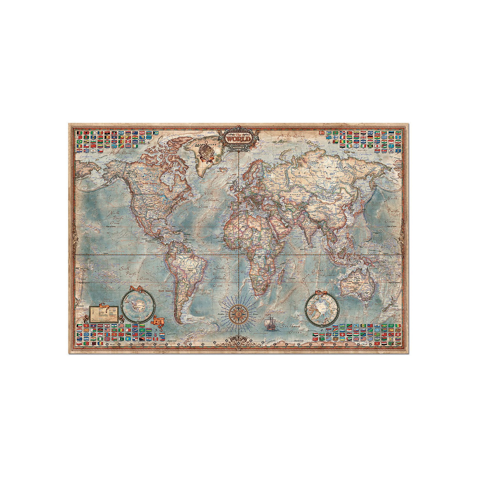 Educa The World Map 4,000-pc. Jigsaw Puzzle, Multicolor