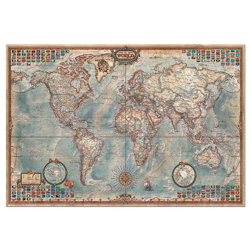 Educa The World Map 4,000-pc. Jigsaw Puzzle, Multicolor