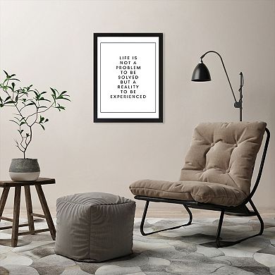 Americanflat ''Life Is Not a Problem To Be Solved But a Reality To Be Experienced'' Framed Wall Art