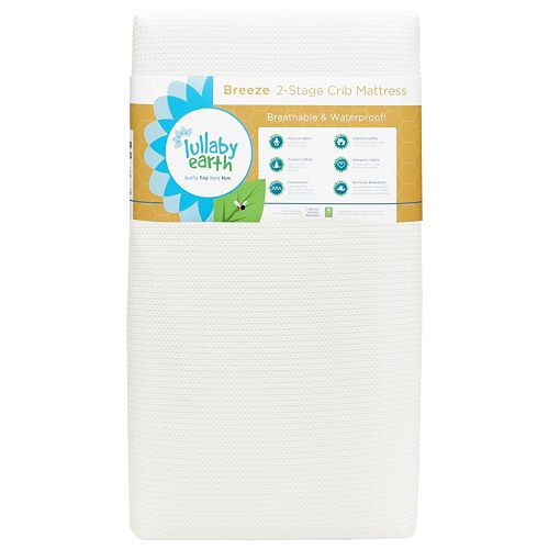 Lullaby Earth Breathable Breeze Waterproof 2 Stage Crib Mattress