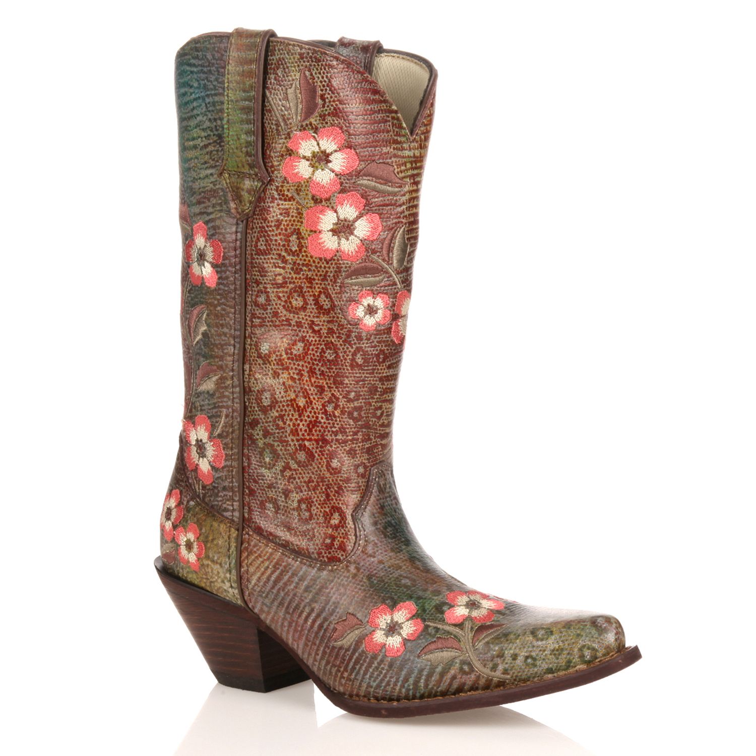 leopard western boots