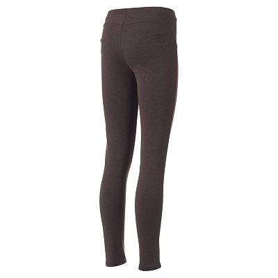 Juniors Rewind Side Zip Ponte Leggings
