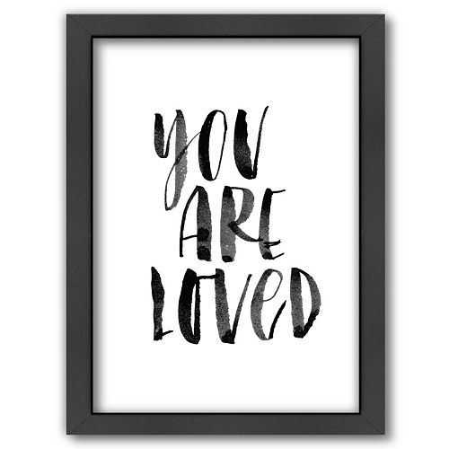 Americanflat ''You Are Loved'' Framed Wall Art