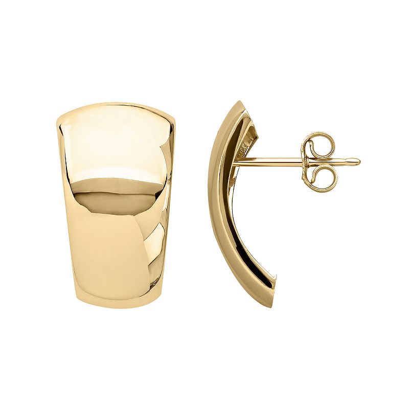 Everlasting Gold 14k Gold Curved Dome Stud Earrings, Womens - 99594680 - Jewelry Timeless beauty abounds on these Everlasting Gold  sku 99594680