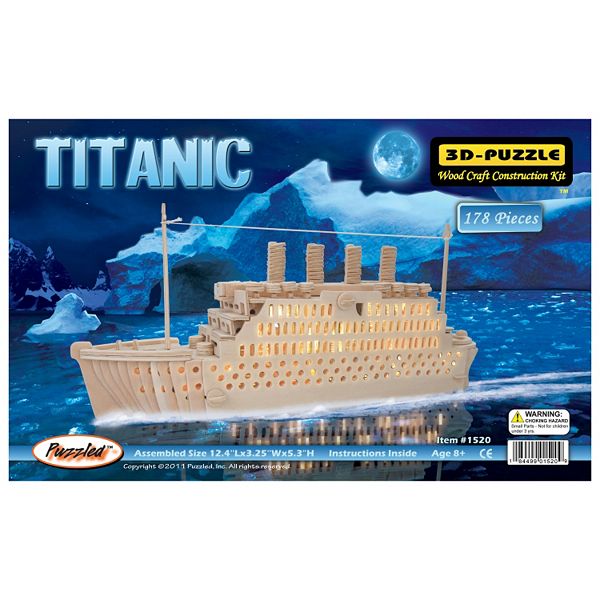 Puzzled Titanic Wooden 3D Puzzle Construction Kit 