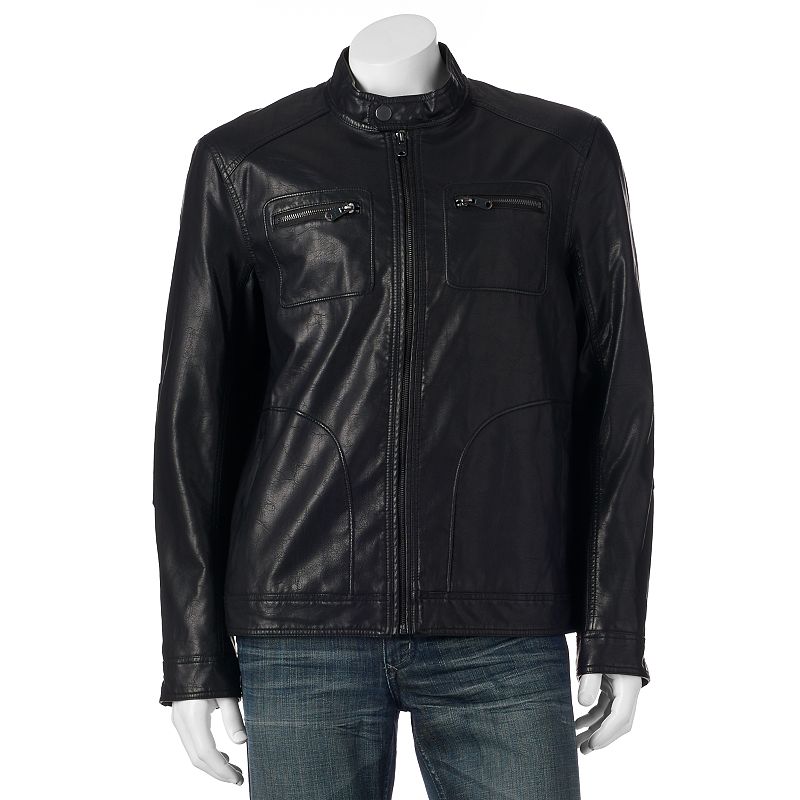 Big & Tall Marc Anthony Faux-Leather Moto Jacket