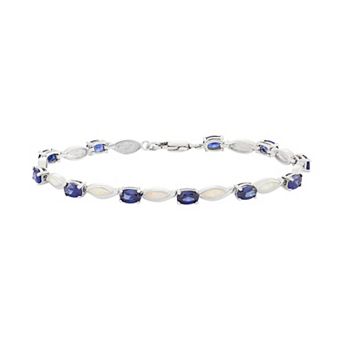 Nautica Rocks Lab-Created Opal & Cubic Zirconia Sterling Silver Bracelet