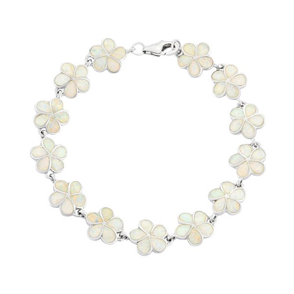 Silver deals flower bracelet