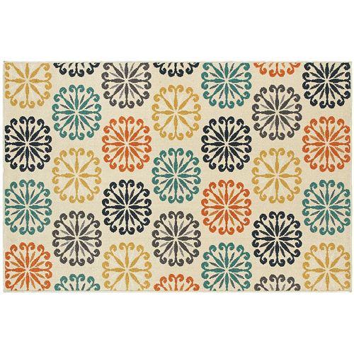 StyleHaven Longview Floral Circles Indoor Outdoor Rug