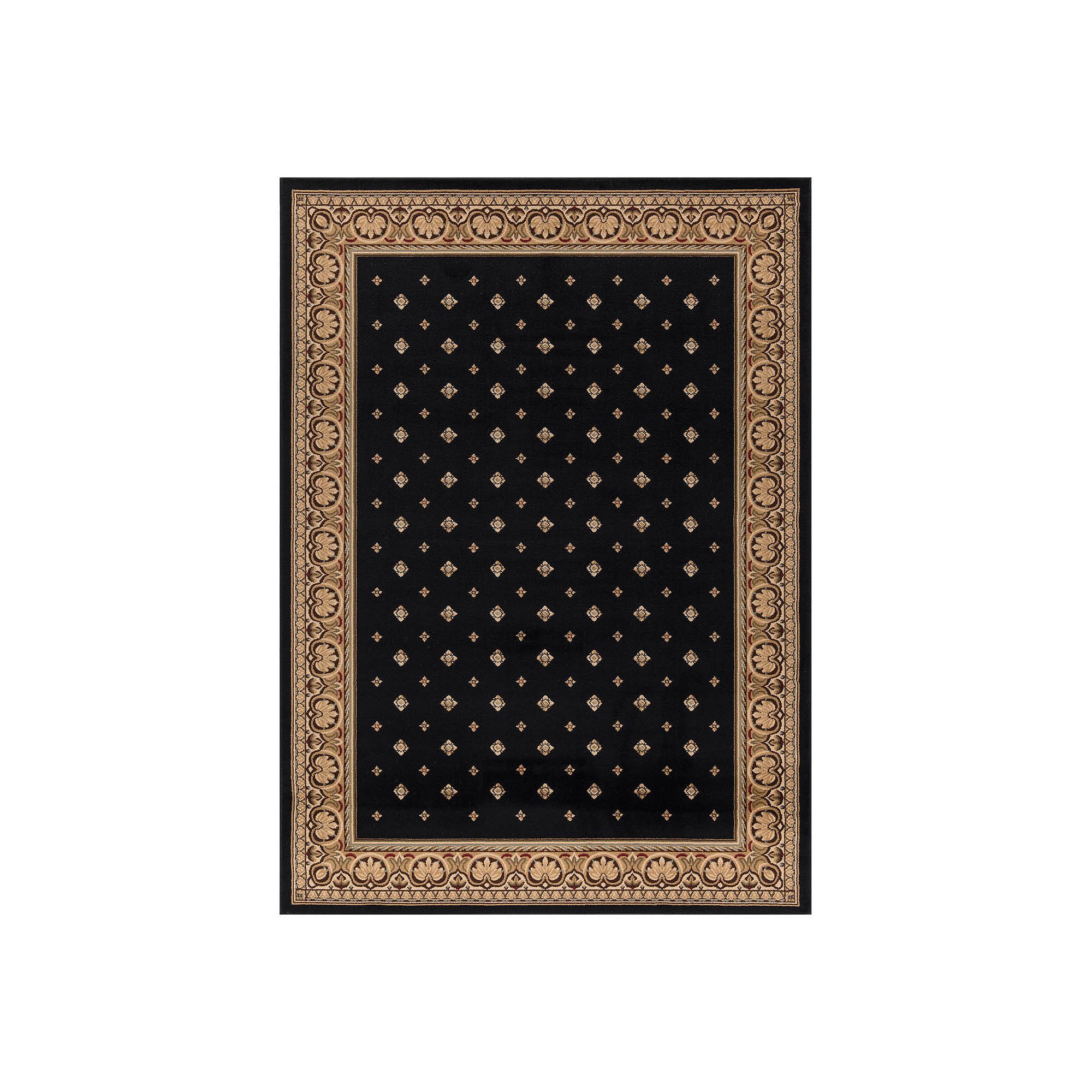 Merinos Pin Dot Framed Rug, Black