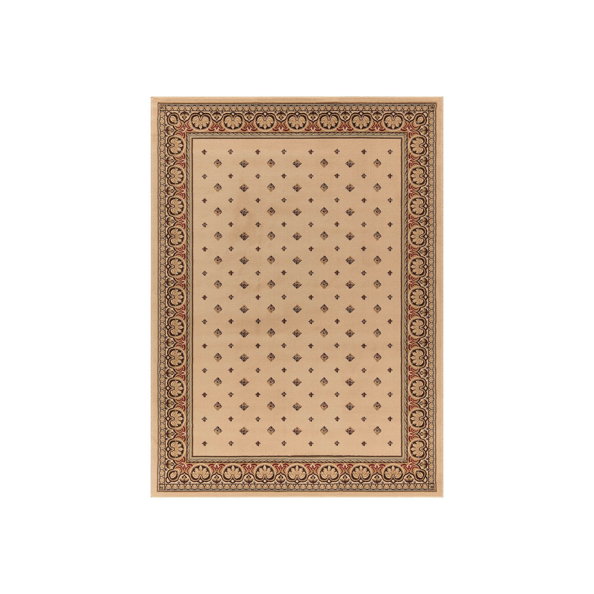 Merinos Pin Dot Framed Rug, Ivory