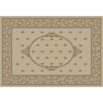 Merinos Fleur de Lis Medallion Framed Rug