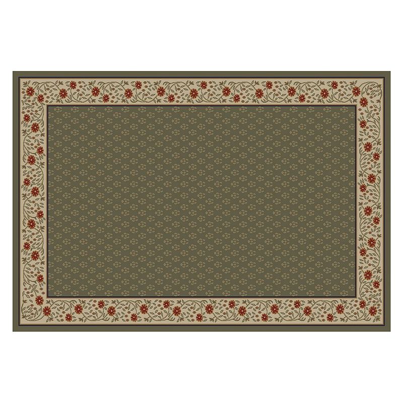 Merinos Harmony Floral Rug, Green, 8X10 Ft