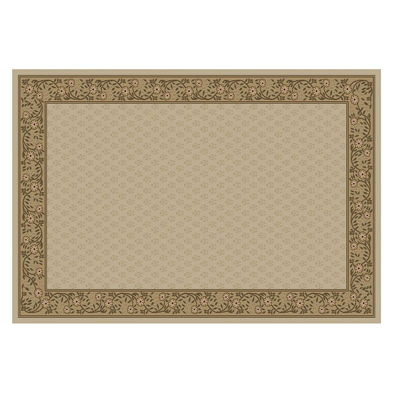 Merinos Harmony Floral Rug, White, 6.5X9 Ft