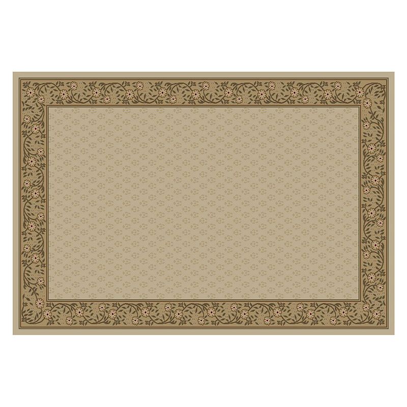 Merinos Harmony Floral Rug, White, 5X7.5 Ft