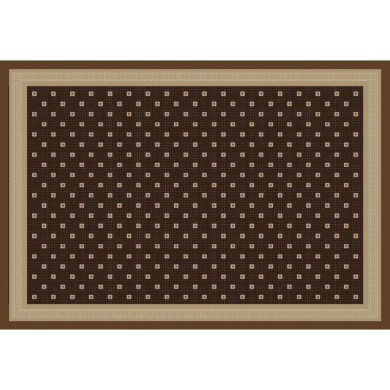 Merinos Athens Geometric Framed Rug, Brown, 5X7.5 Ft