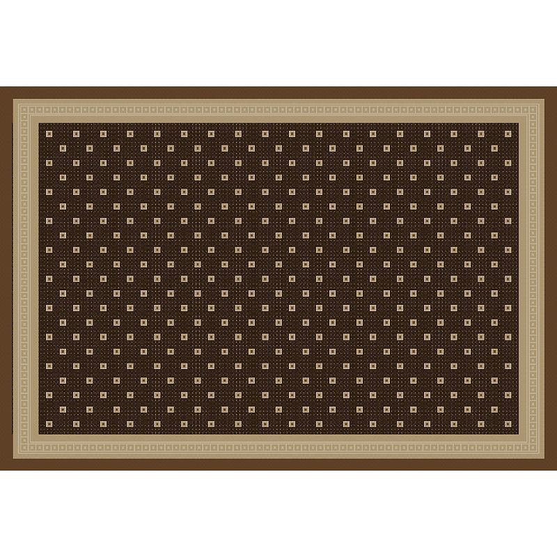 Merinos Athens Geometric Framed Rug, Brown, 8X10 Ft