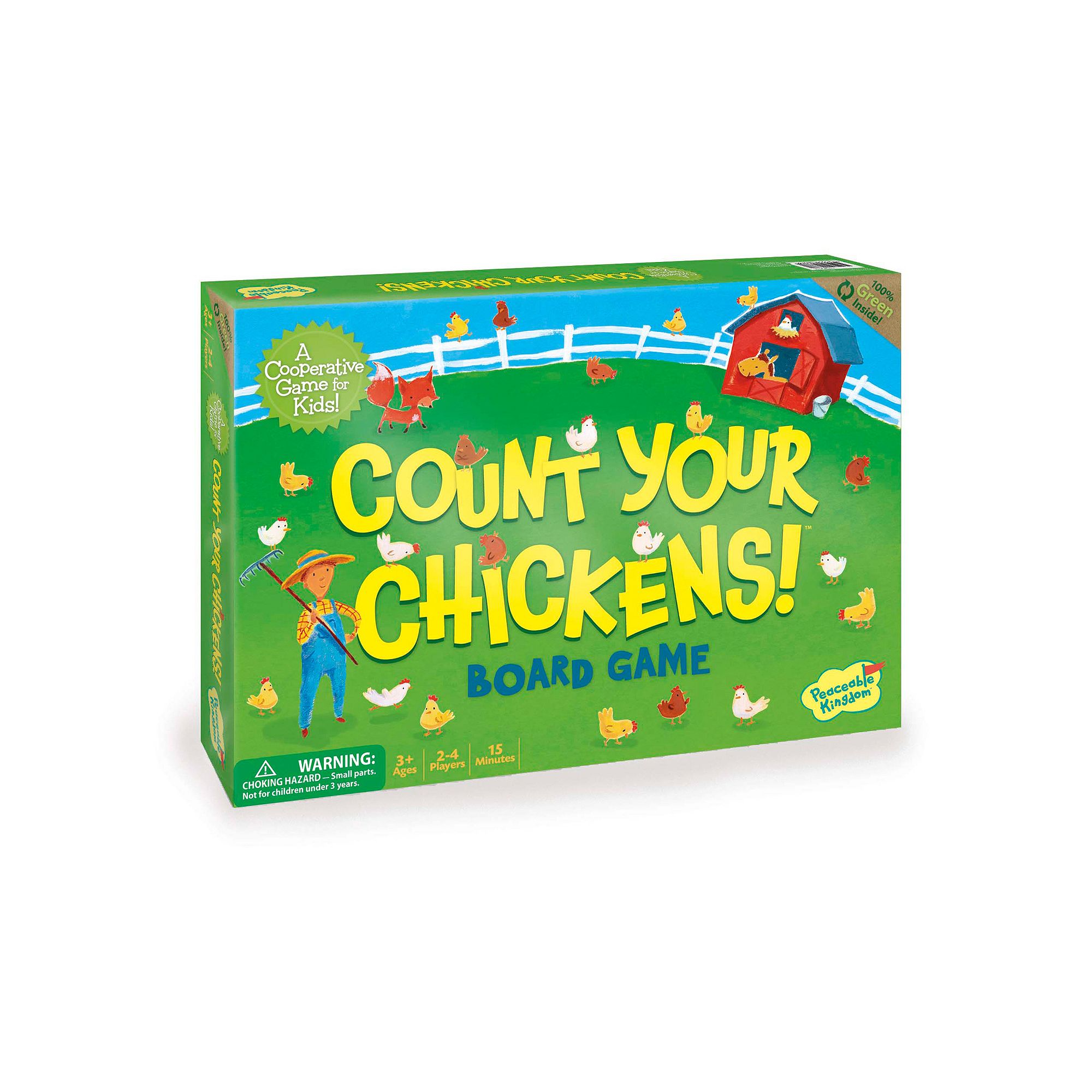 Count Your Chickens! Board Game by Peaceable Kingdom, Multicolor