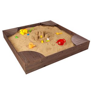 KidKraft Espresso Backyard Sandbox