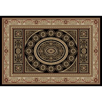 Merinos Aubusson Medallion Framed Rug