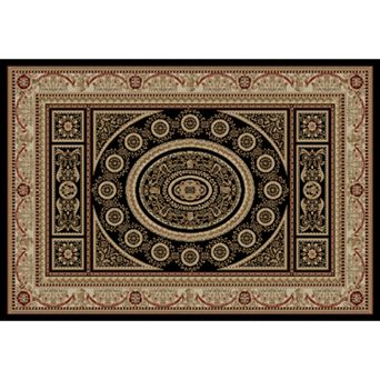 Merinos Aubusson Medallion Framed Rug