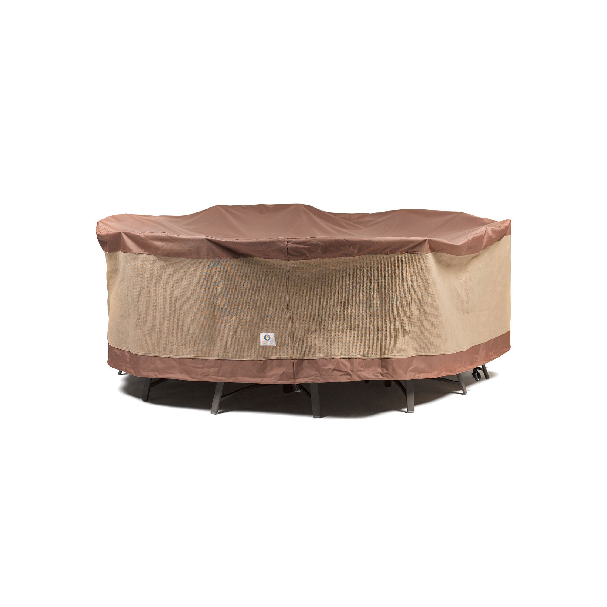 Duck Covers 76-In. Round Table and Chairs Cover, Brown Cappuccino