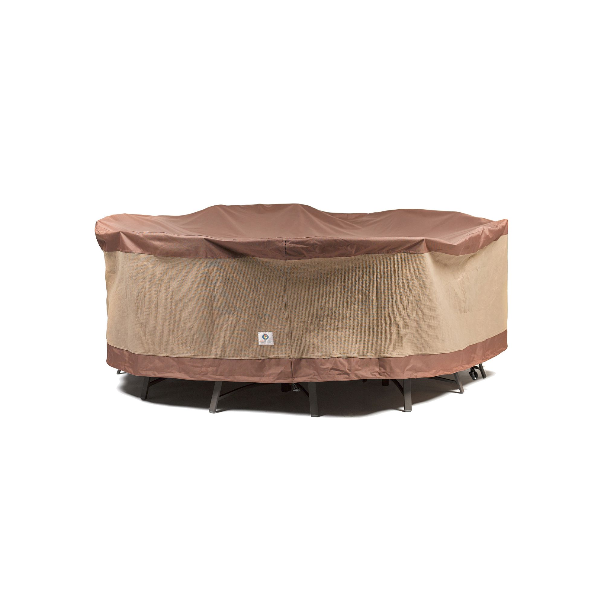 Duck Covers 90-in. Round Table and Chairs Cover, Brown Cappuccino
