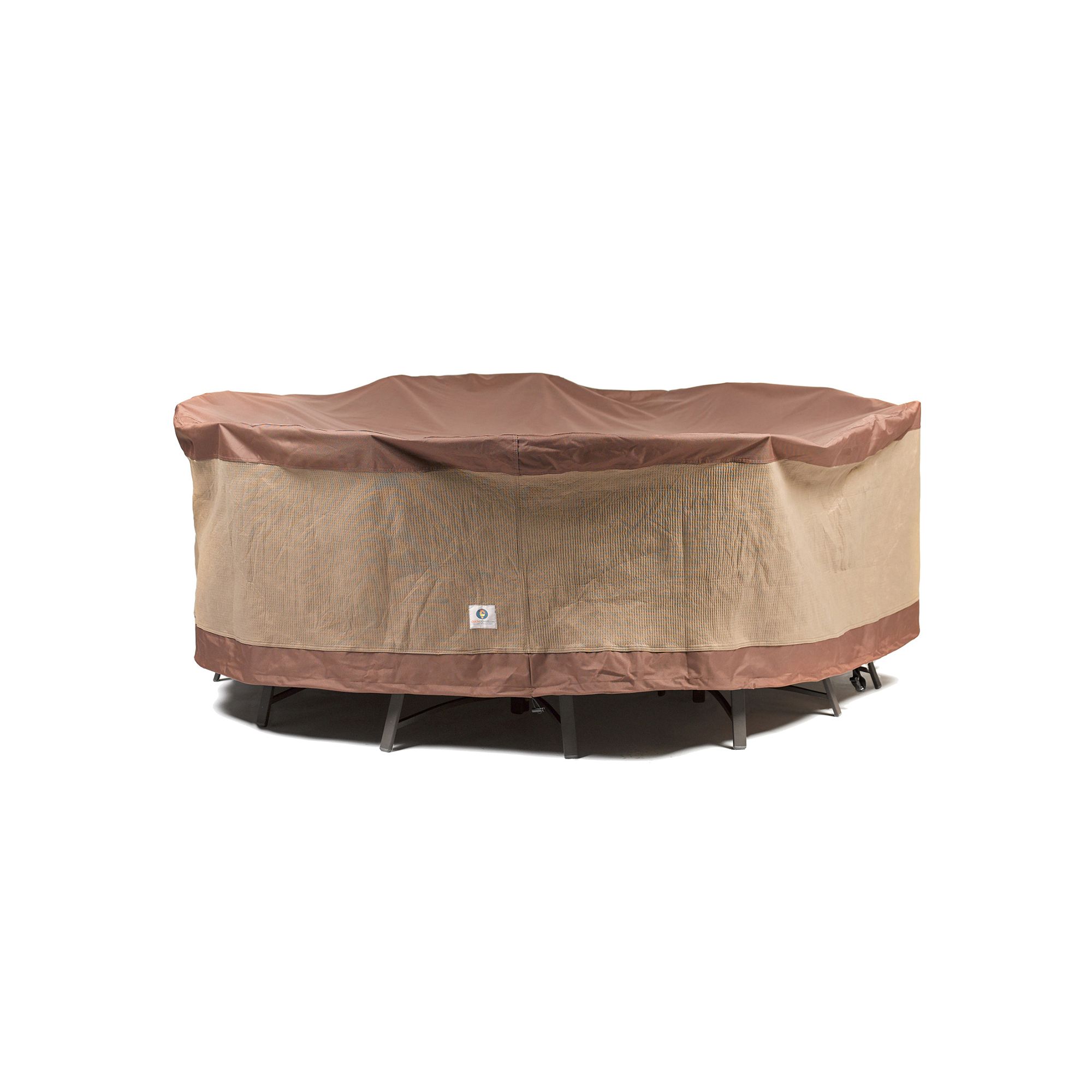 Duck Covers 108-in. Round Table and Chairs Cover, Brown Cappuccino