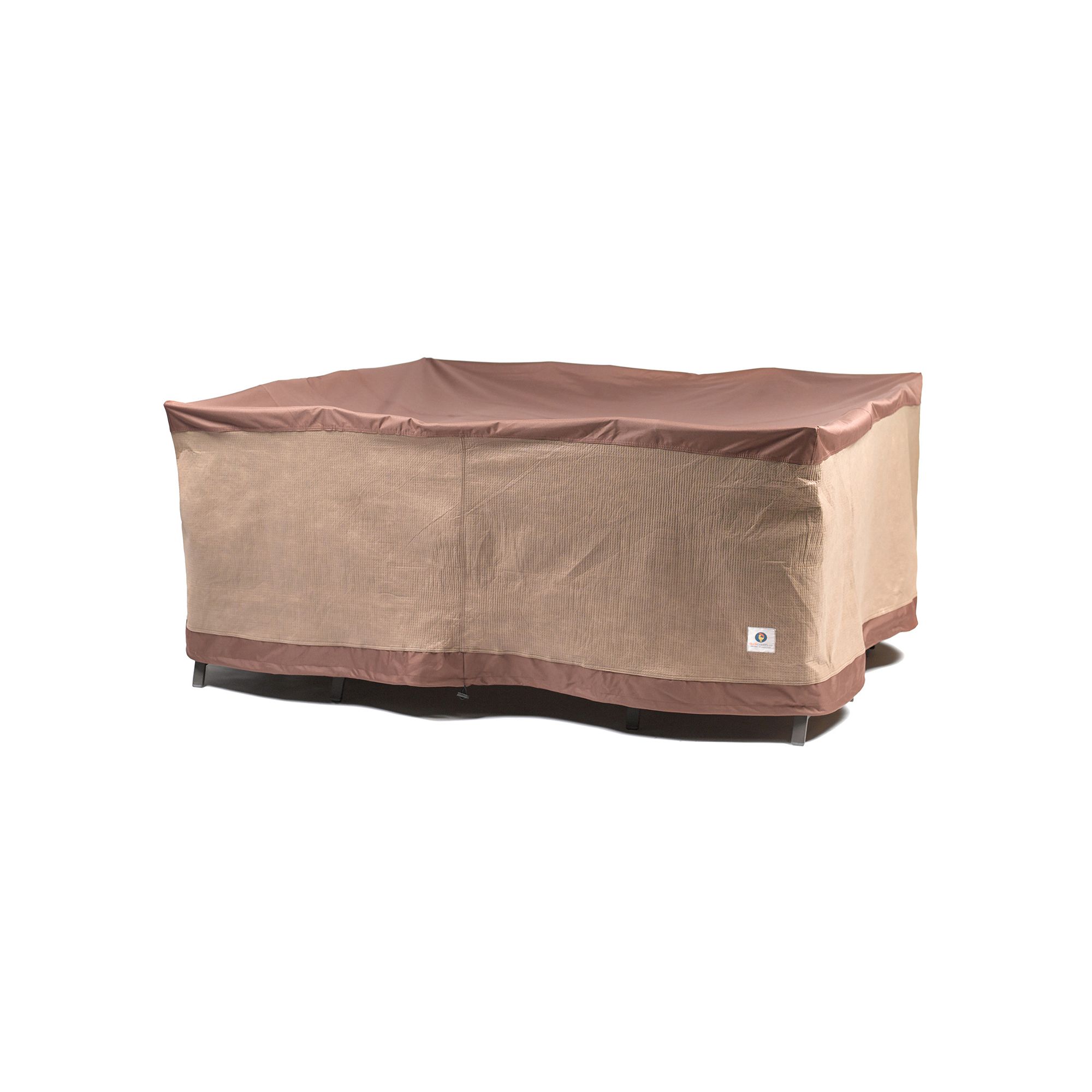 Duck Covers 92-In. Square Table and Chairs Cover, Brown Cappuccino