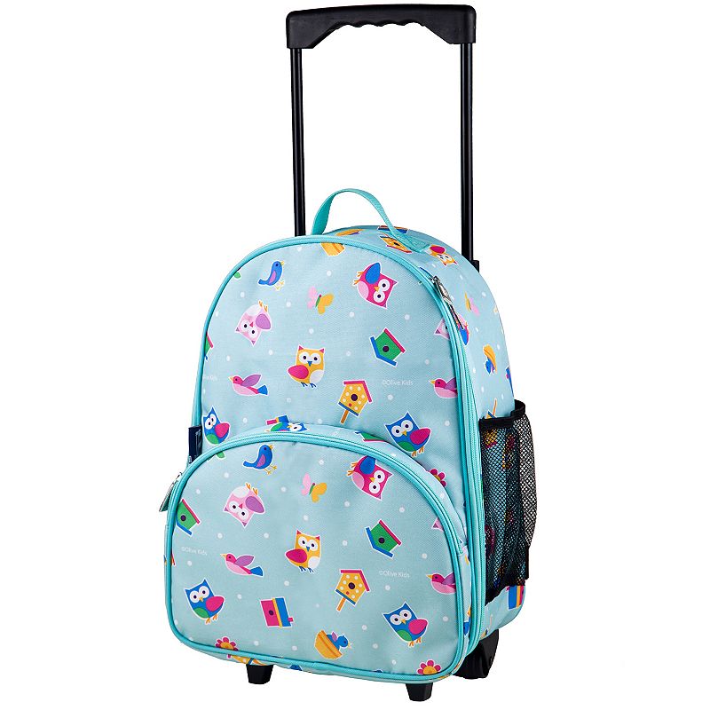 Kids Wildkin Print Rolling Suitcase, Pink