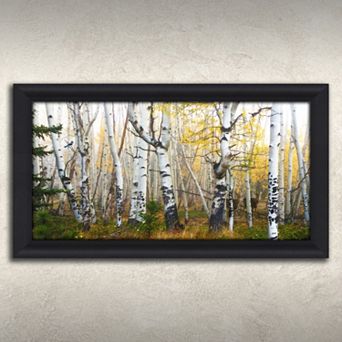 ''Misty Morning Whitetails'' Framed Canvas Wall Art