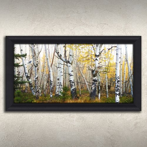 ''Misty Morning Whitetails'' Framed Canvas Wall Art