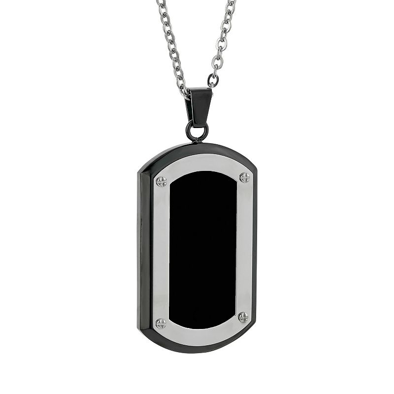 99610426 LYNX Stainless Steel Two Tone Dog Tag Necklace - M sku 99610426