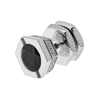 LYNX Cubic Zirconia Stainless Steel Stud - Single Earring