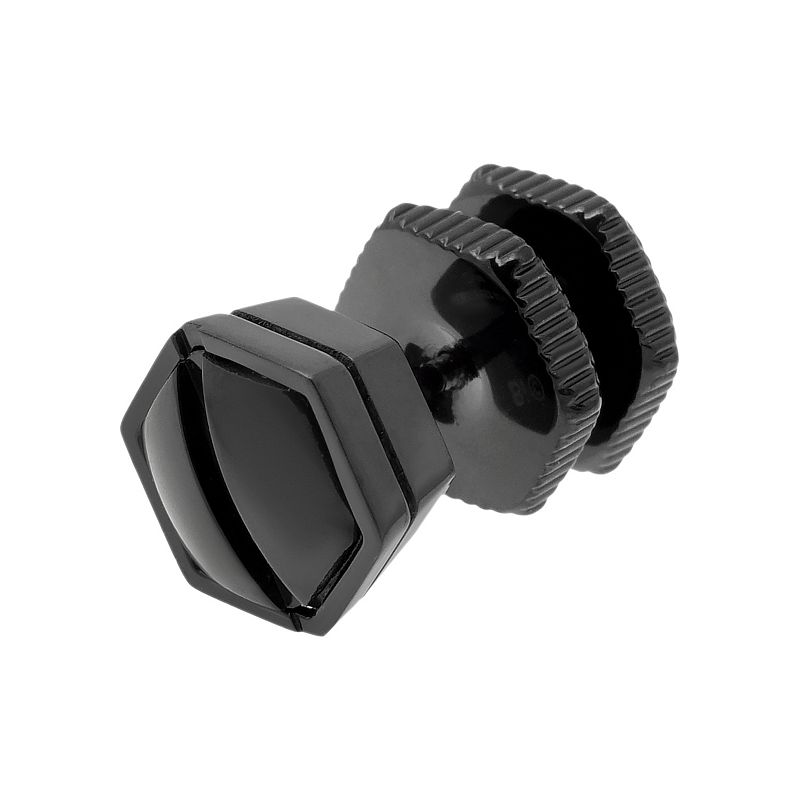LYNX Black Ion-Plated Stainless Steel Screwhead Stud - Single Earring, Men