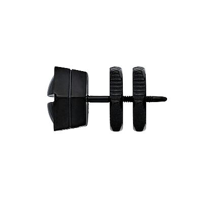 LYNX Black Ion-Plated Stainless Steel Screwhead Stud - Single Earring