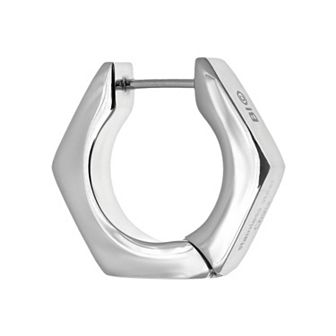 LYNX Stainless Steel Hex Nut Earring - Single Earring