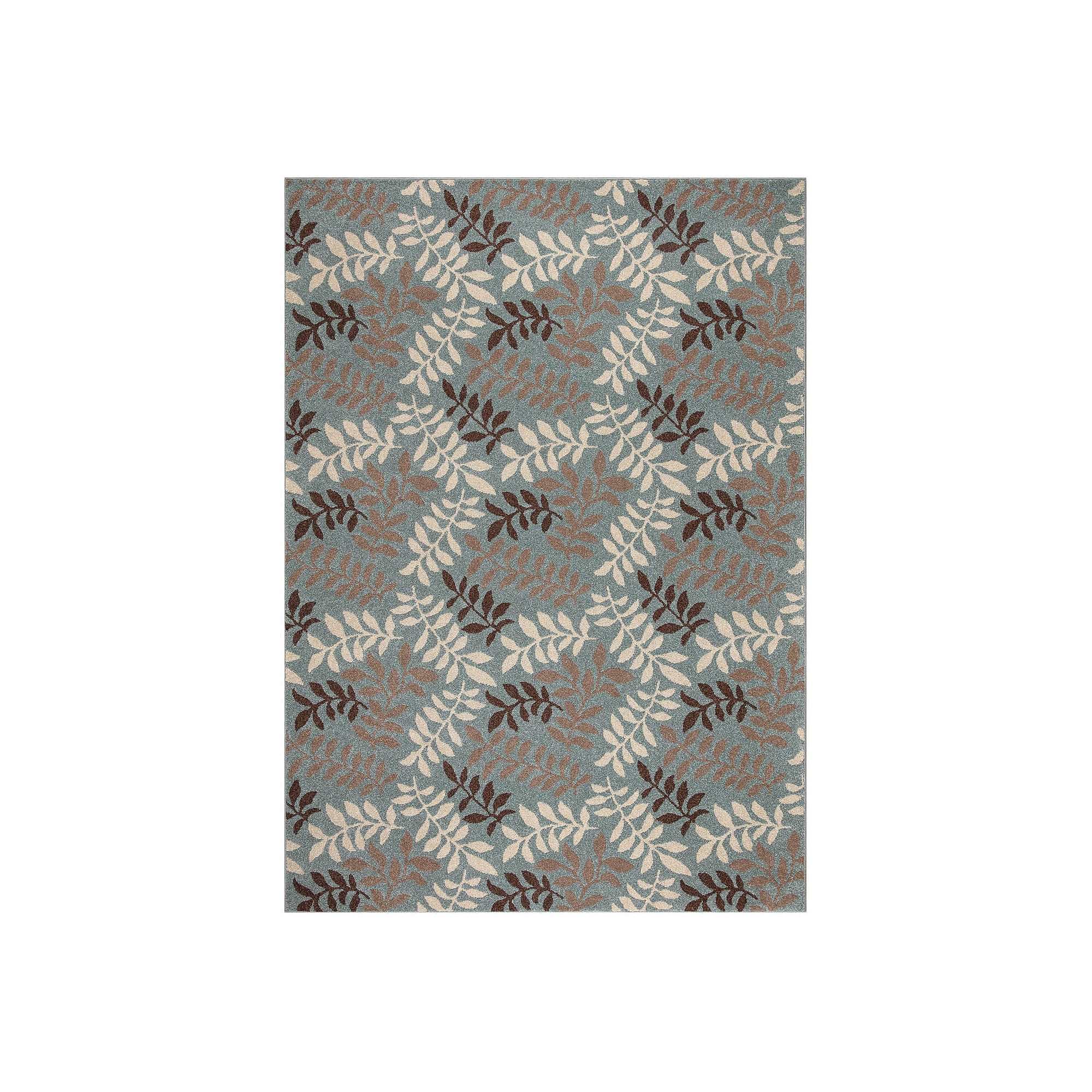 Merinos Talya Leaf Rug, Blue