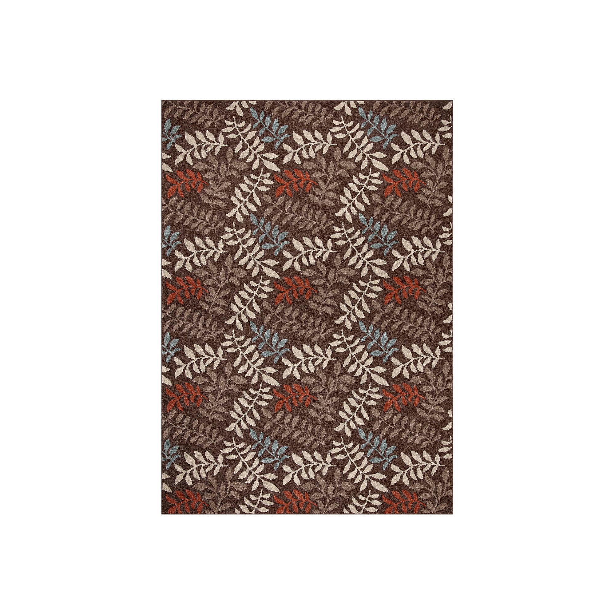 Merinos Talya Leaf Rug, Brown