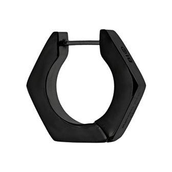 LYNX Black Ion-Plated Stainless Steel Hoop - Single Earring