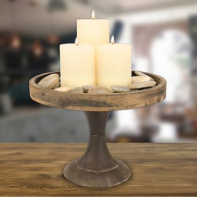 Stonebriar Collection Rustic Pedestal Decor