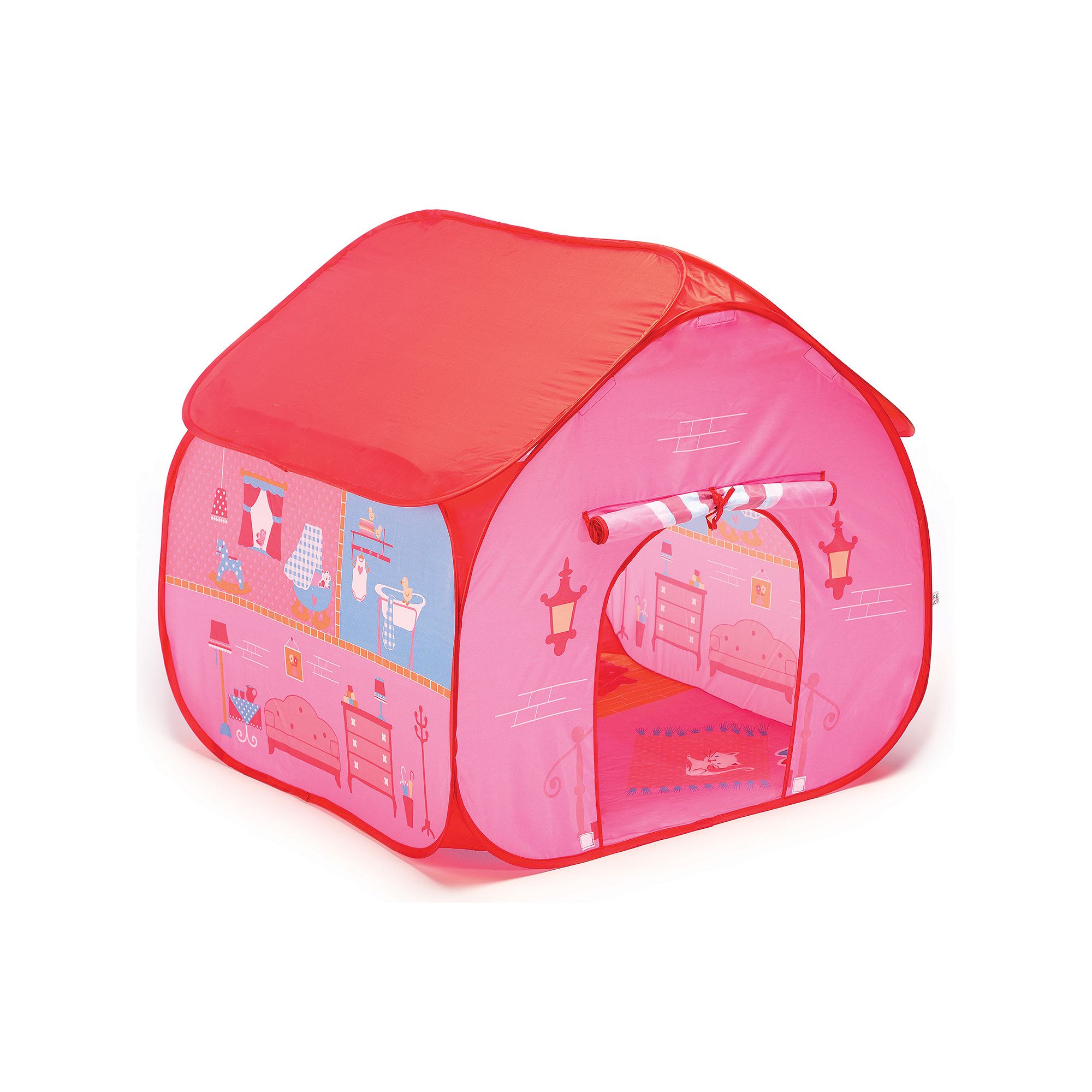 Fun2Give Pop-it-Up Dollhouse Tent with House Play Mat, Multicolor