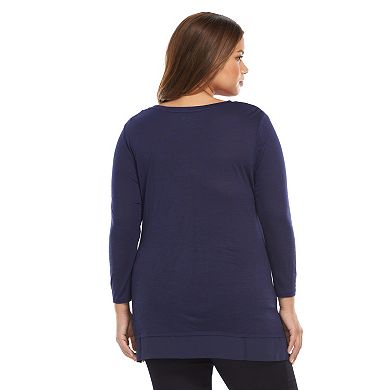 Plus Size Apt. 9® Mock-Layer Essential V-Neck Tee