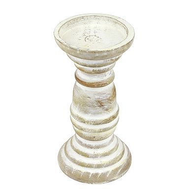 Stonebriar Collection Large Beach House Pillar Candle Holder