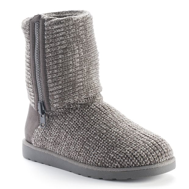 Gray sweater 2025 boots for womens