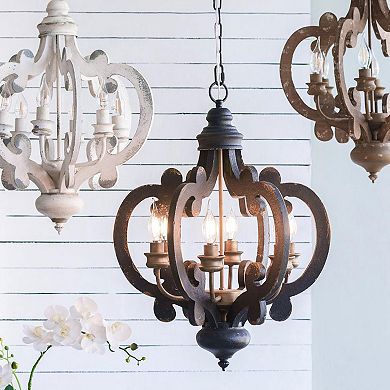 Wooden Hanging Chandelier