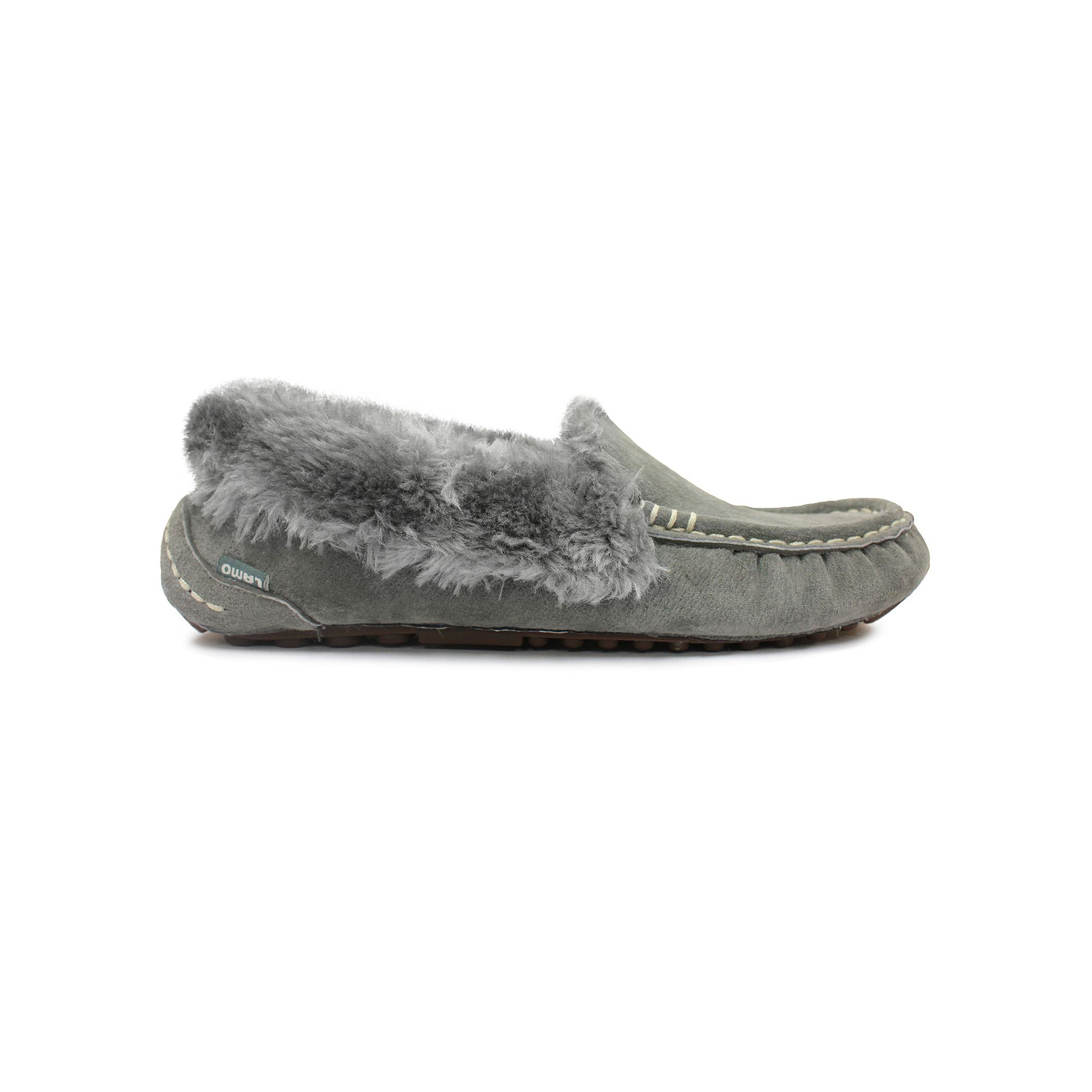 Mykos Aussie Womens Moccasin Slippers, Girls, Size: 5, Grey