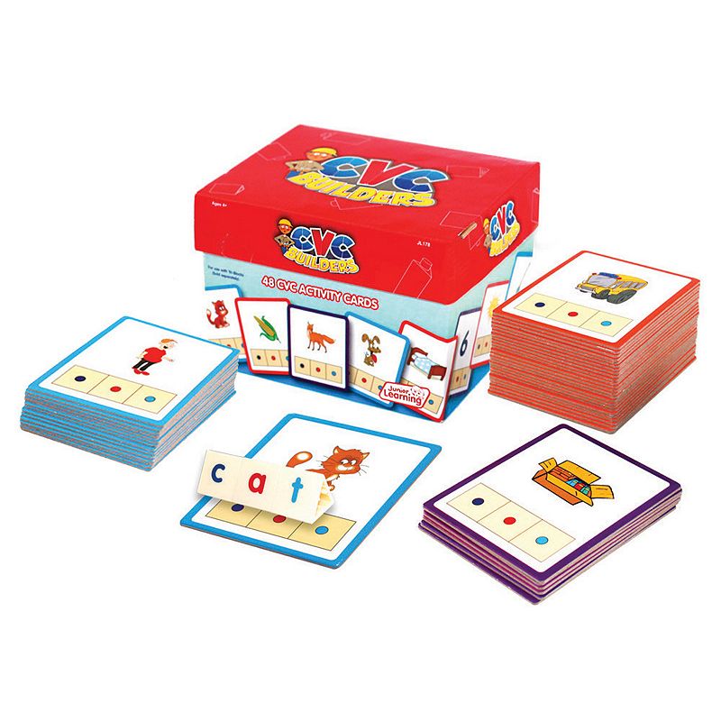 Junior Learning CVC Word Builders Activity Cards, Multicolor