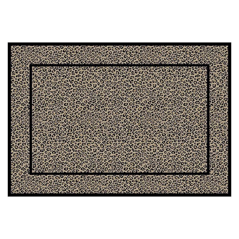 Merinos Leopard Rug, White, 5X7.5 Ft